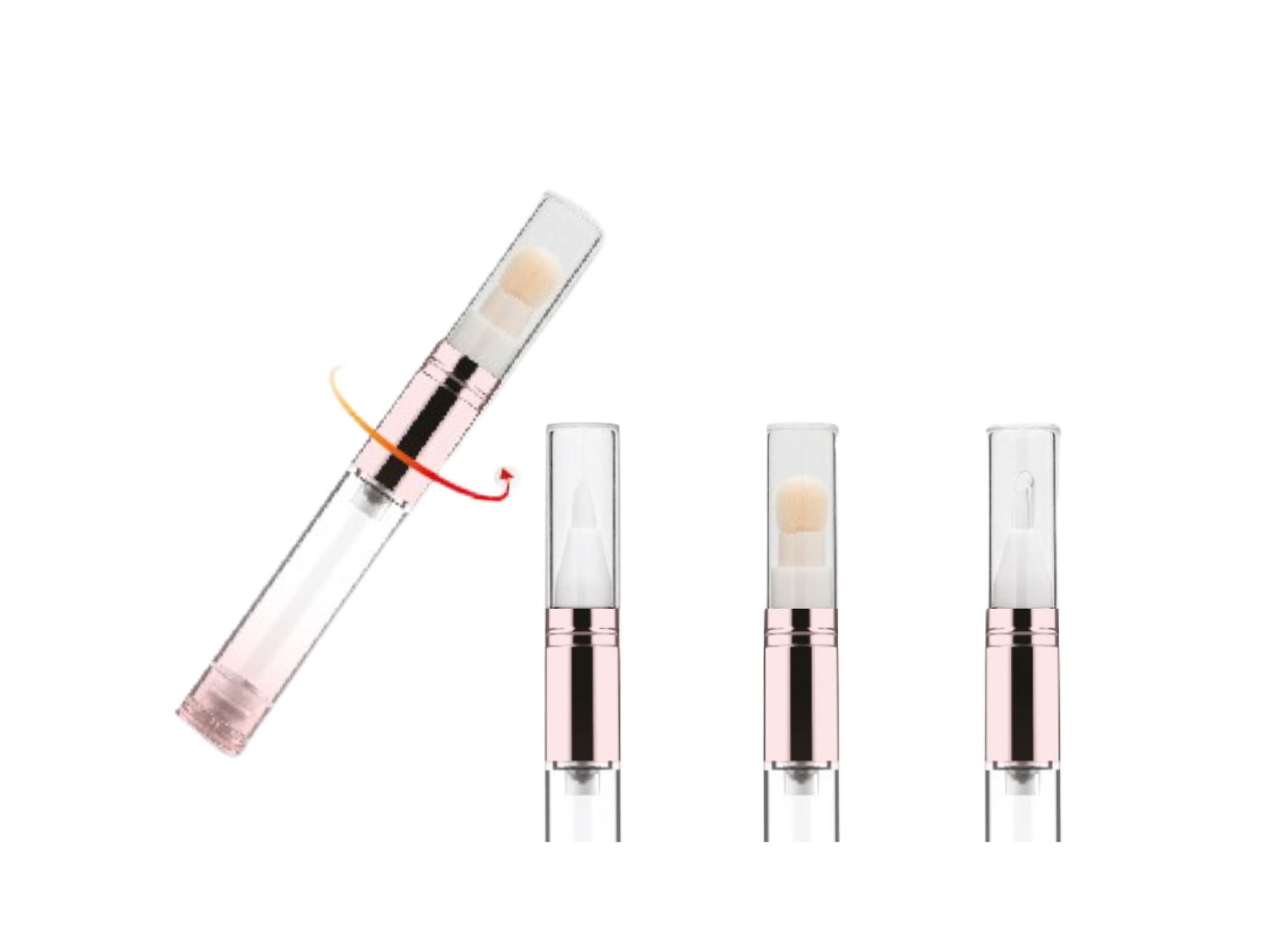 Twist Airless Spot Applicator 5ml ( Brush / Flocked Puff / Spatula)